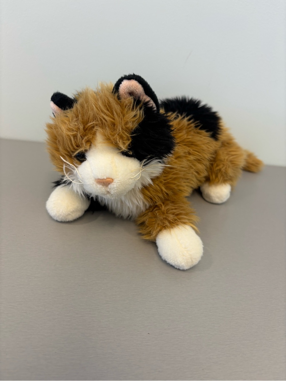 Vintage 2000 TY Classic Plush Carley Calico Cat Beanie Buddies 15"